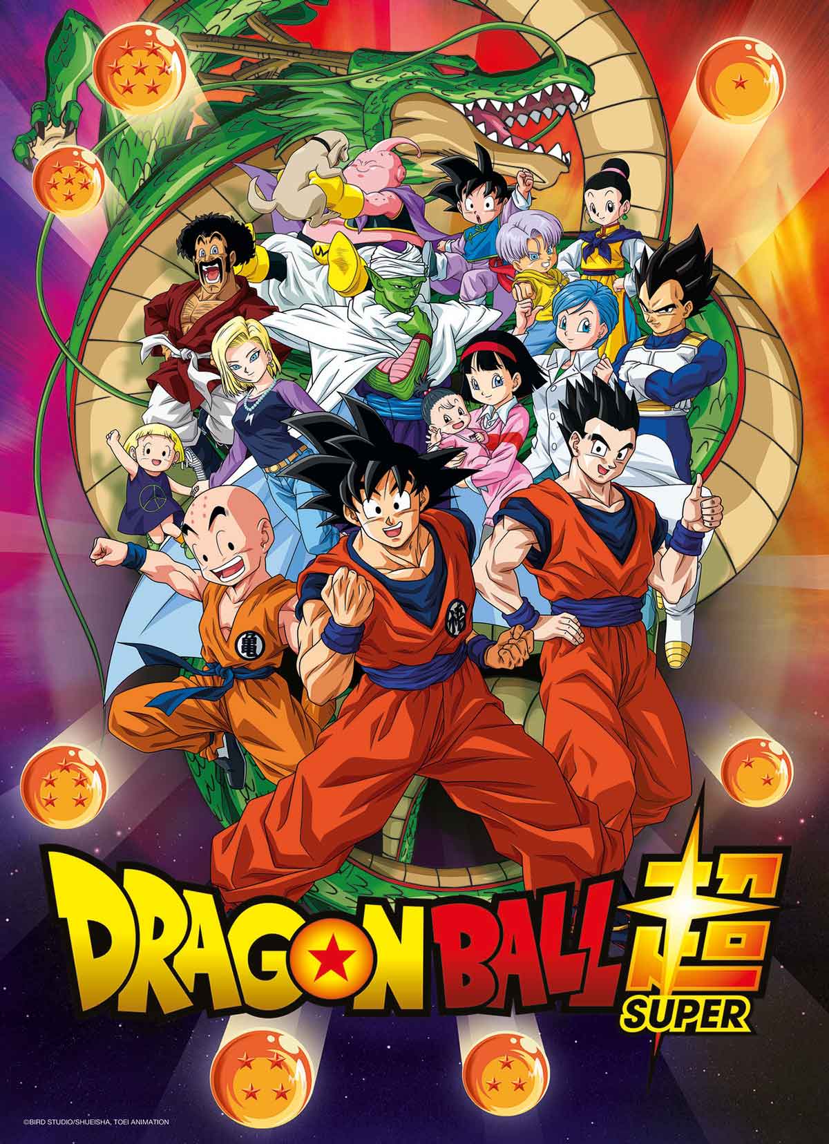 Clementoni | Puzzle Dragon Ball Super 180 Pièces pour Enfants 7 Ans+ | Supercolor | Puzzle Enfant 48,5 x 33,5 cm | Jeu de Concentration | Cadeau Fille Garçon | sans Écran | Activité Manuelle