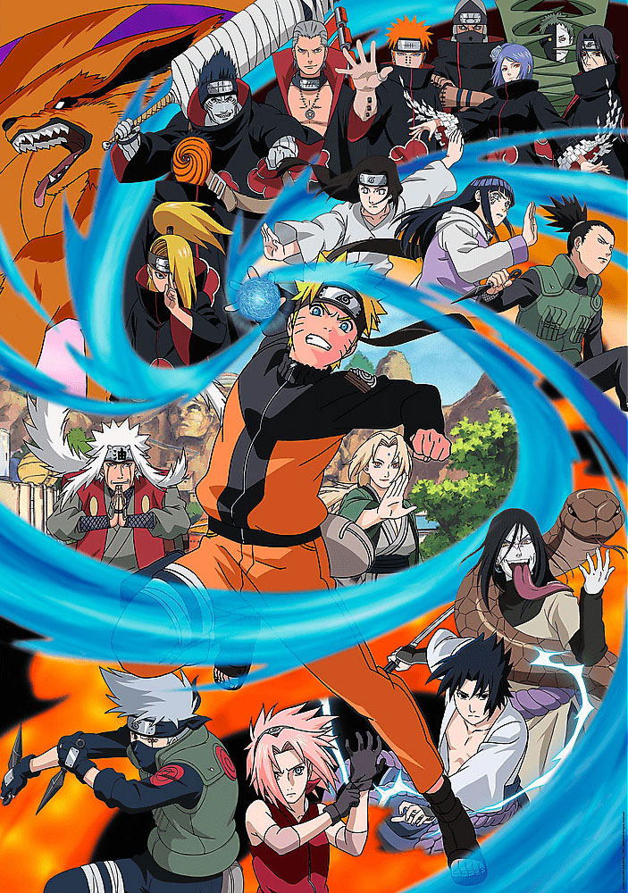 Puzzle Pour Adultes 1000 Pièces Naruto Compact Box Fabriqué En Italie 37052