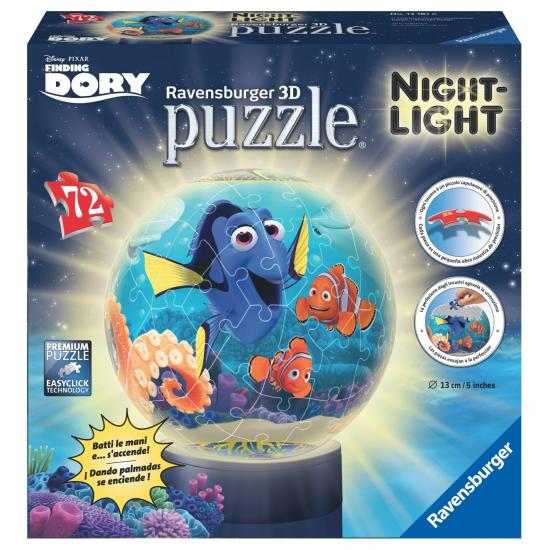 Puzzle Boule Lampe Ravensburger Le Monde de Dory 3D 72 Pièces