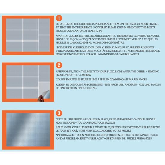 Feuilles adhésives Jig et Puz pour puzzles de 2000 pièces