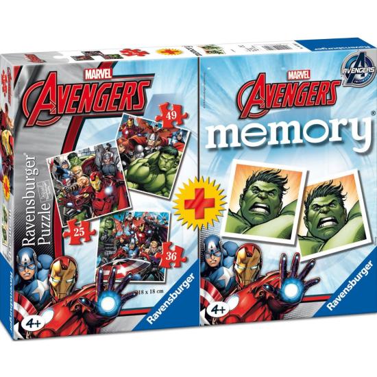 Puzzle Ravensburger The Avengers 25+36+49 + Mémoire