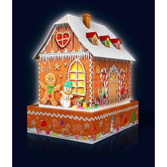 Ravensburger Puzzle 3D Maison en pain d'épice avec LED 216 p