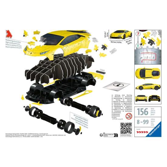 Puzzle 3D Ravensburger Lamborghini Huracan Evo Jaune 108p Puzzle 3D Ravensburger Lamborghini Huracan Evo Jaune 108p