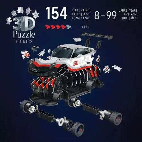 Puzzle 3D Ravensburger Porsche 911 GT3 Cup 154p