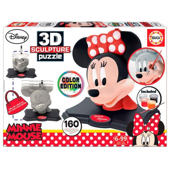Educa 3D Sculpture Couleur Minnie Puzzle 160 pièces Educa 3D Sculpture Couleur Minnie Puzzle 160 pièces