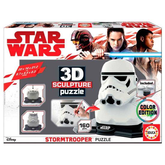 Puzzle Sculpture 3D Couleur Stormtrooper 160 Pièces