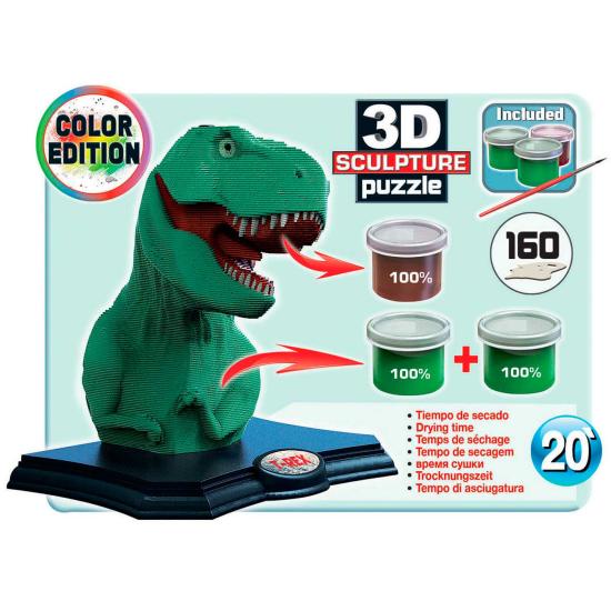 Puzzle 3D Sculpture T-Rex Couleur 160 Pièces