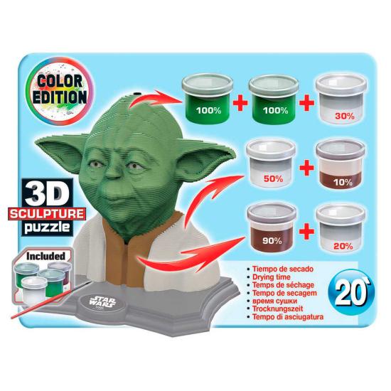 Puzzle 3D Sculpture Couleur Yoda Star Wars 160 pièces