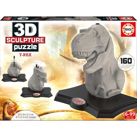 Puzzle Sculpture 3D Tyrannosaure Rex 160 Pièces