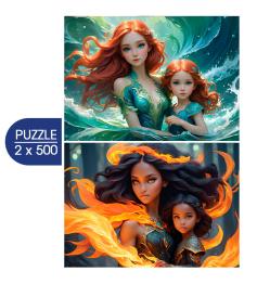 Puzzle Alipson Eau et Feu  2x500 pièces