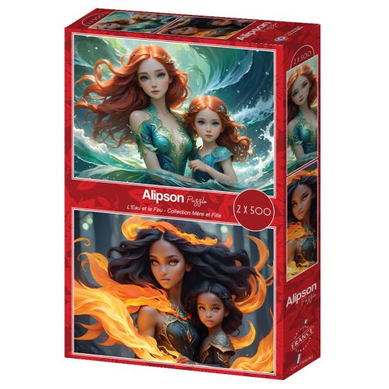 Puzzle Alipson Eau et Feu  2x500 pièces