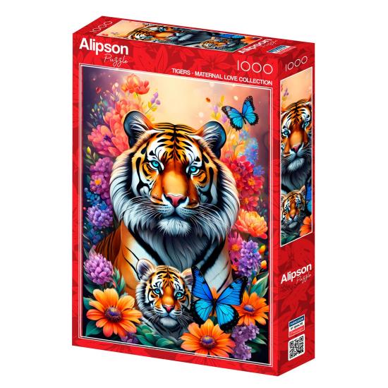 Puzzle Alipson Tigres d'amour maternel 1000 pièces