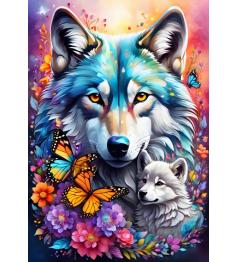 Puzzle Alipson Loups d'amour maternel 1000 pièces