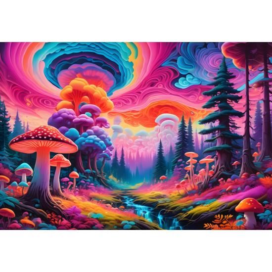 Puzzle Alipson Forêt de Champignons 1000 pièces