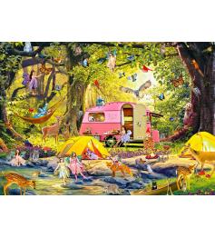 Puzzle Alipson Fairy Camping avec des amis de la forêt 1000 pièc