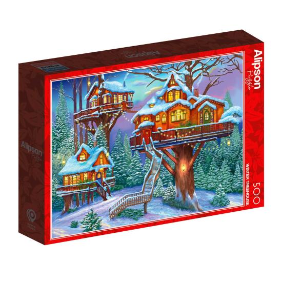 Puzzle Alipson Winter Tree House 500 pièces