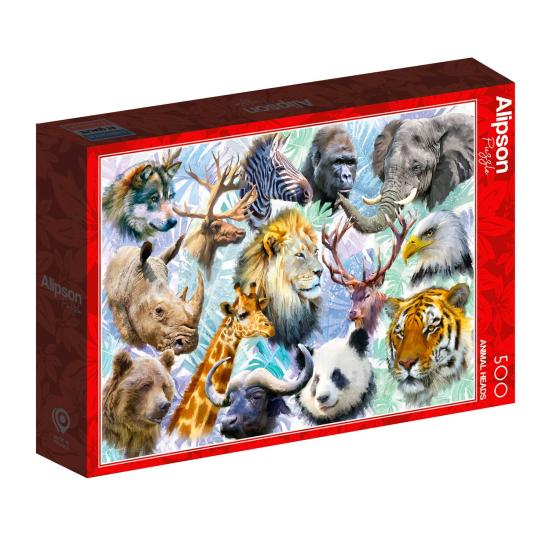 Alipson Collage Puzzle de têtes d'animaux 500 pièces Alipson Collage Puzzle de têtes d'animaux 500 pièces