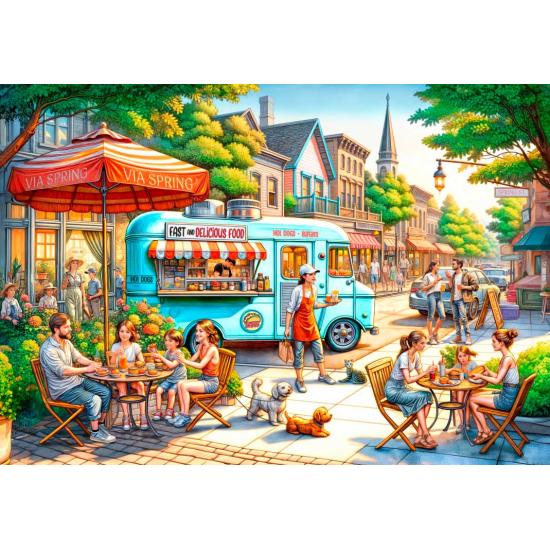 Puzzle Alipson Restauration Rapide Et Délicieuse 1000 Pieces