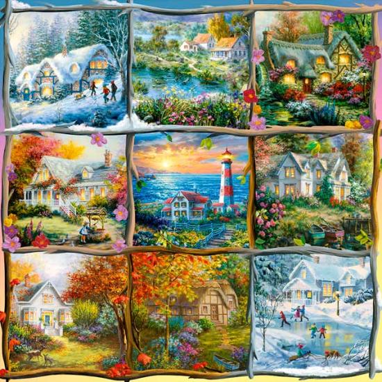 Puzzle Alipson Composition des 9 Saisons de 1000 Pièces