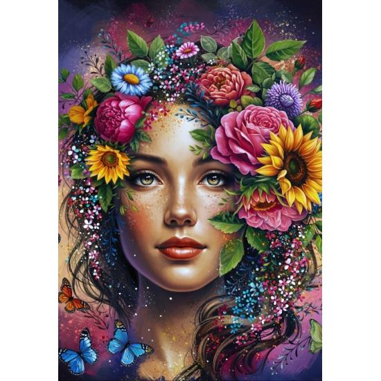 Puzzle Alipson Dame En Fleurs 1000 pièces