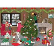 Puzzle Alipson Décorations De Noël Pour Chiens 500 pièces