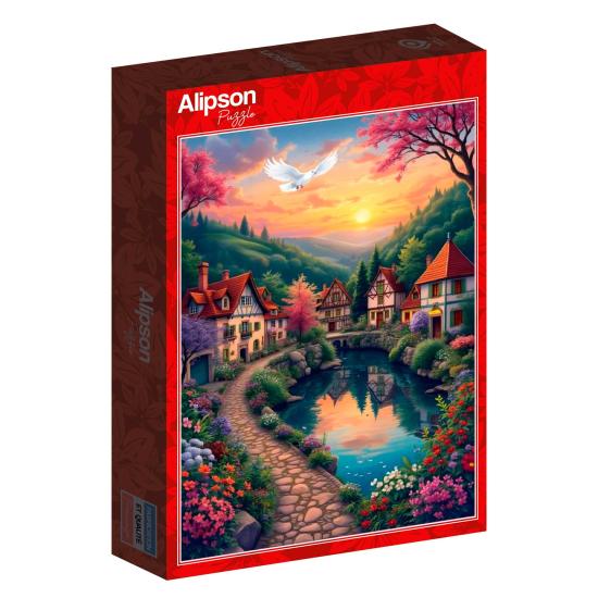 Puzzle Alipson Le Village au bord de l'eau 500 pièces