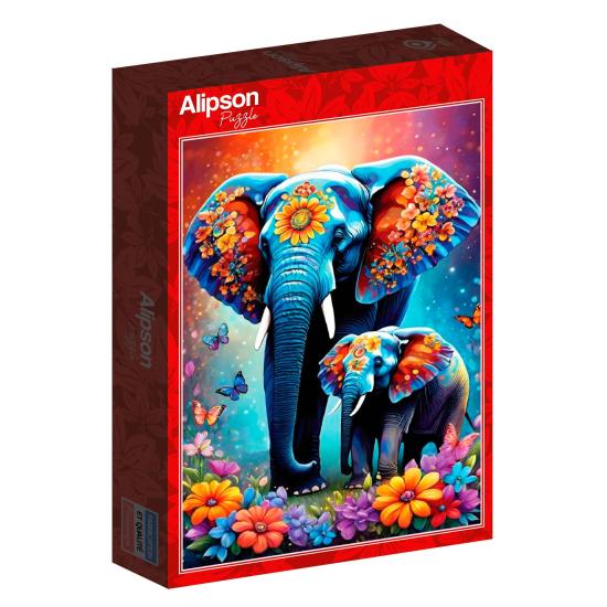 Puzzle Alipson Elephants 1000 pièces