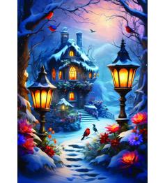 Puzzle Alipson Scène d'hiver enchantée de 500 pièces