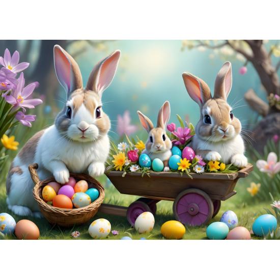 Puzzle Alipson Lapins de Pâques de 500 pièces Puzzle Alipson Lapins de Pâques de 500 pièces