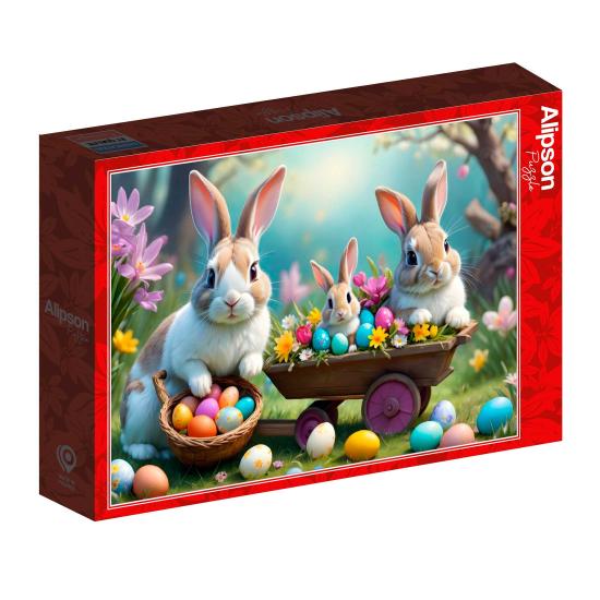 Puzzle Alipson Lapins de Pâques de 500 pièces Puzzle Alipson Lapins de Pâques de 500 pièces