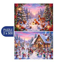 Puzzle Alipson Vive Noël 2x500 pièces