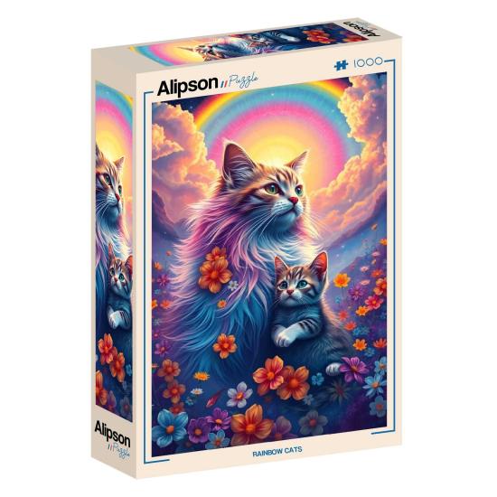 Puzzle Alipson Chats Arc-en-ciel 1000 pièces