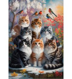 Puzzle Alipson Hiver Félin 1000 Pieces