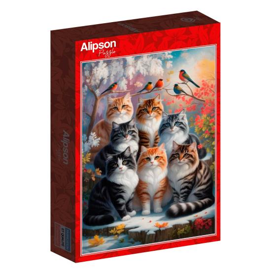 Puzzle Alipson Hiver Félin 1000 Pieces