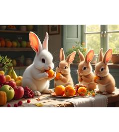 Puzzle Alipson Le Festin Des Petits Lapins 1000 pièces