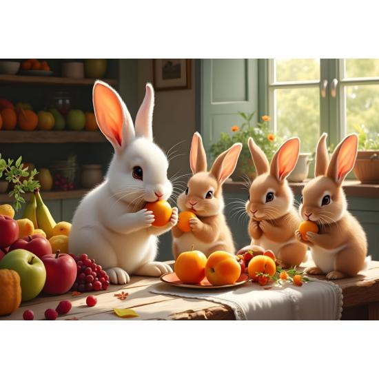 Puzzle Alipson Le Festin Des Petits Lapins 1000 pièces