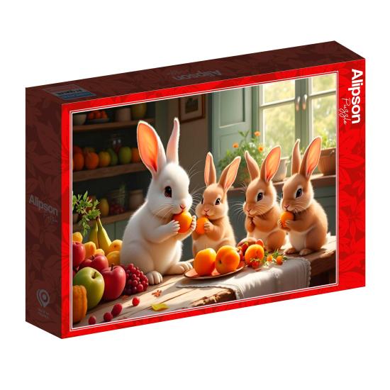 Puzzle Alipson Le Festin Des Petits Lapins 1000 pièces