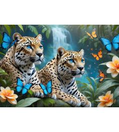 Puzzle Alipson Les Deux Léopards 1000 pièces
