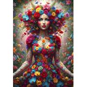 Puzzle Alipson Femme Fleurs 1000 Pieces