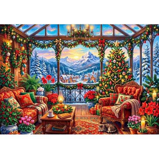 Puzzle Alipson Noël Au Cœur Des Montagnes 1000 pièces