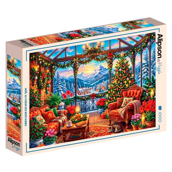 Puzzle Alipson Noël Au Cœur Des Montagnes 1000 pièces