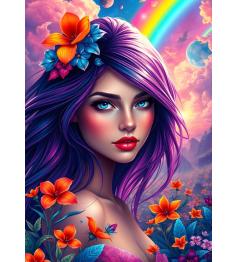 Puzzle Alipson Fille arc-en-ciel 500 pièces