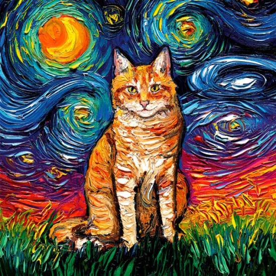 Alipson Orange Night Tabby Puzzle 1000 pièces Alipson Orange Night Tabby Puzzle 1000 pièces