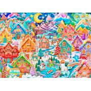 Puzzle Alipson Nuit colorée à Cookietown 1500 pièces