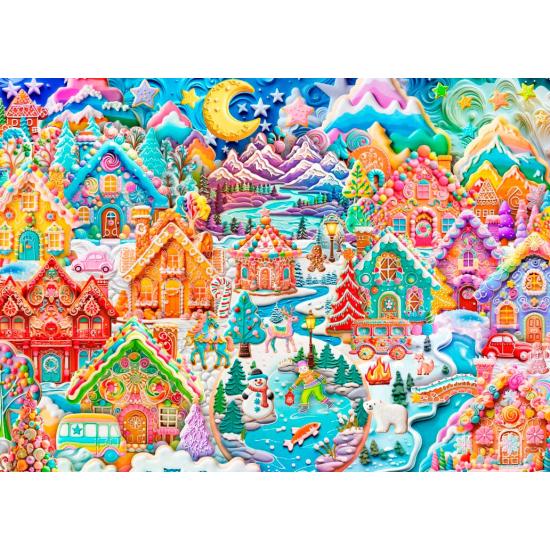 Puzzle Alipson Nuit colorée à Cookietown 1500 pièces