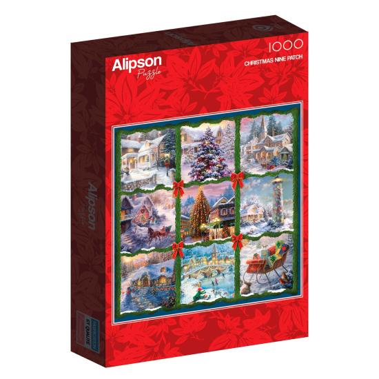 Puzzle Alipson Neuf Scènes de Noël de 1000 pièces