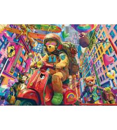 Puzzle Alipson Nounours en déplacement 1000 pièces
