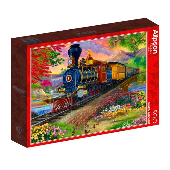 Puzzle Alipson Paysage avec Locomotive 500 Pièces