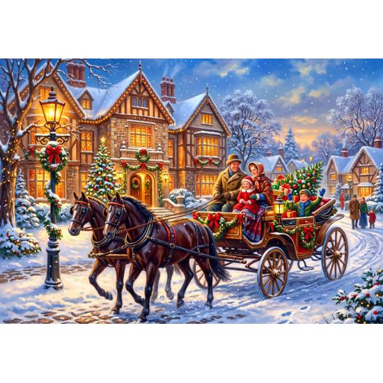 Puzzle Alipson Promenade En Calèche À Noël 1000 pièces