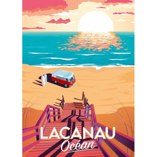 Puzzle Alipson Affiche Lacanau Océan 500 pièces